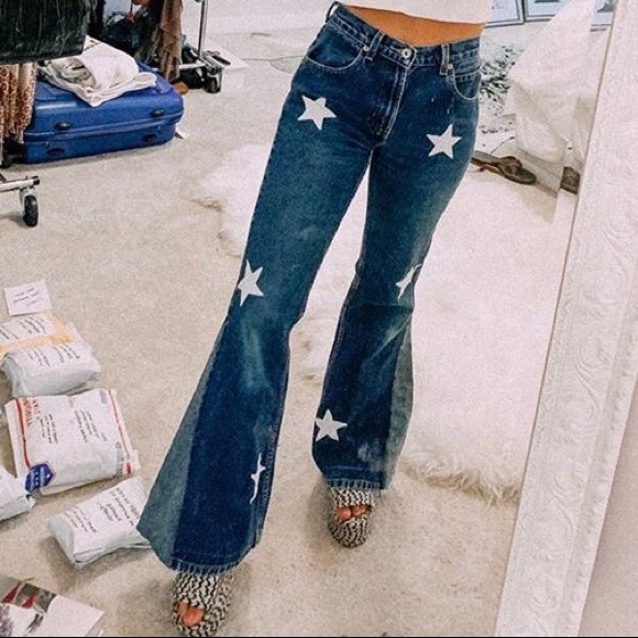 custom bell bottom jeans